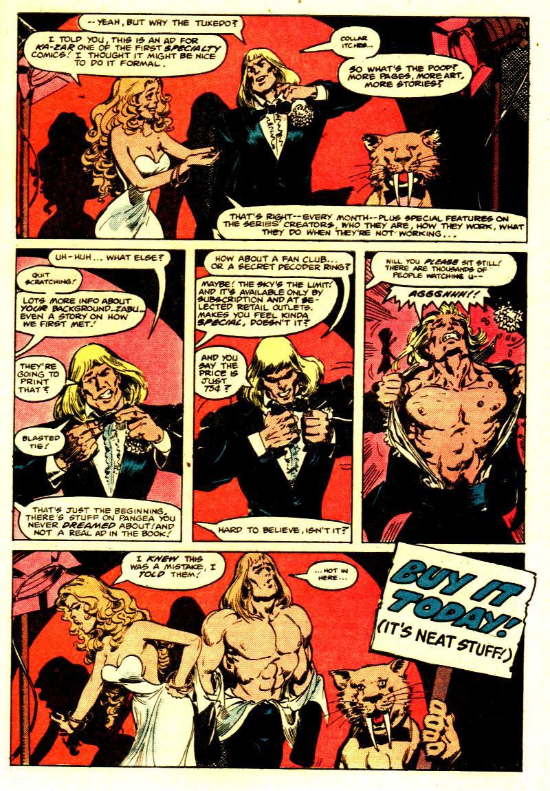 Marvel Comics Of The 1980s: 1982 Ka Zar House Ad - 800x1149 - jpeg Ka Zar Redesign